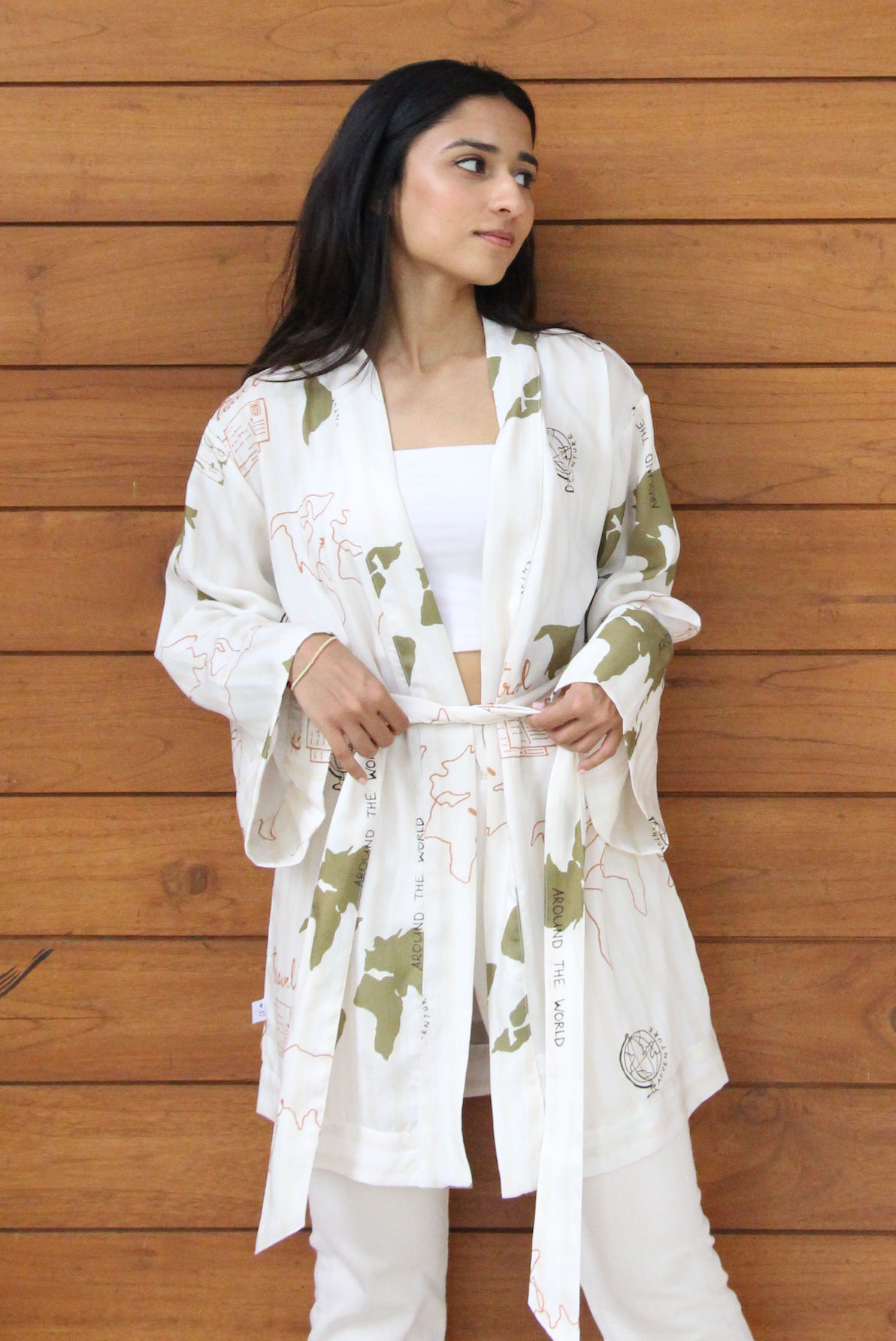 White Travel Kimono