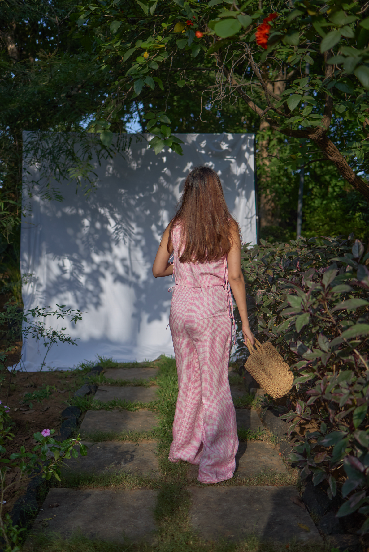 Pink Houndstooth Trousers