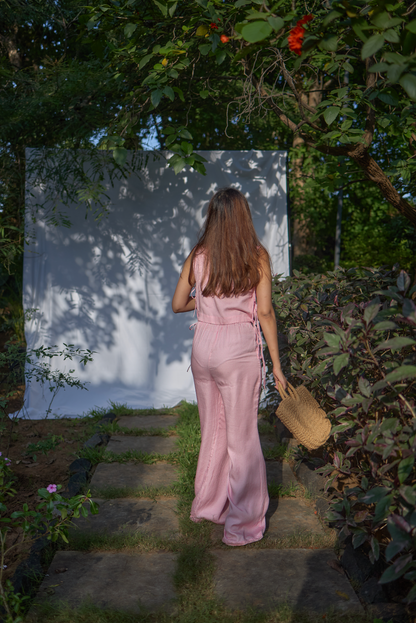 Pink Houndstooth Trousers