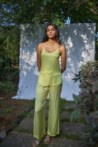 Yellow Houndstooth Pants