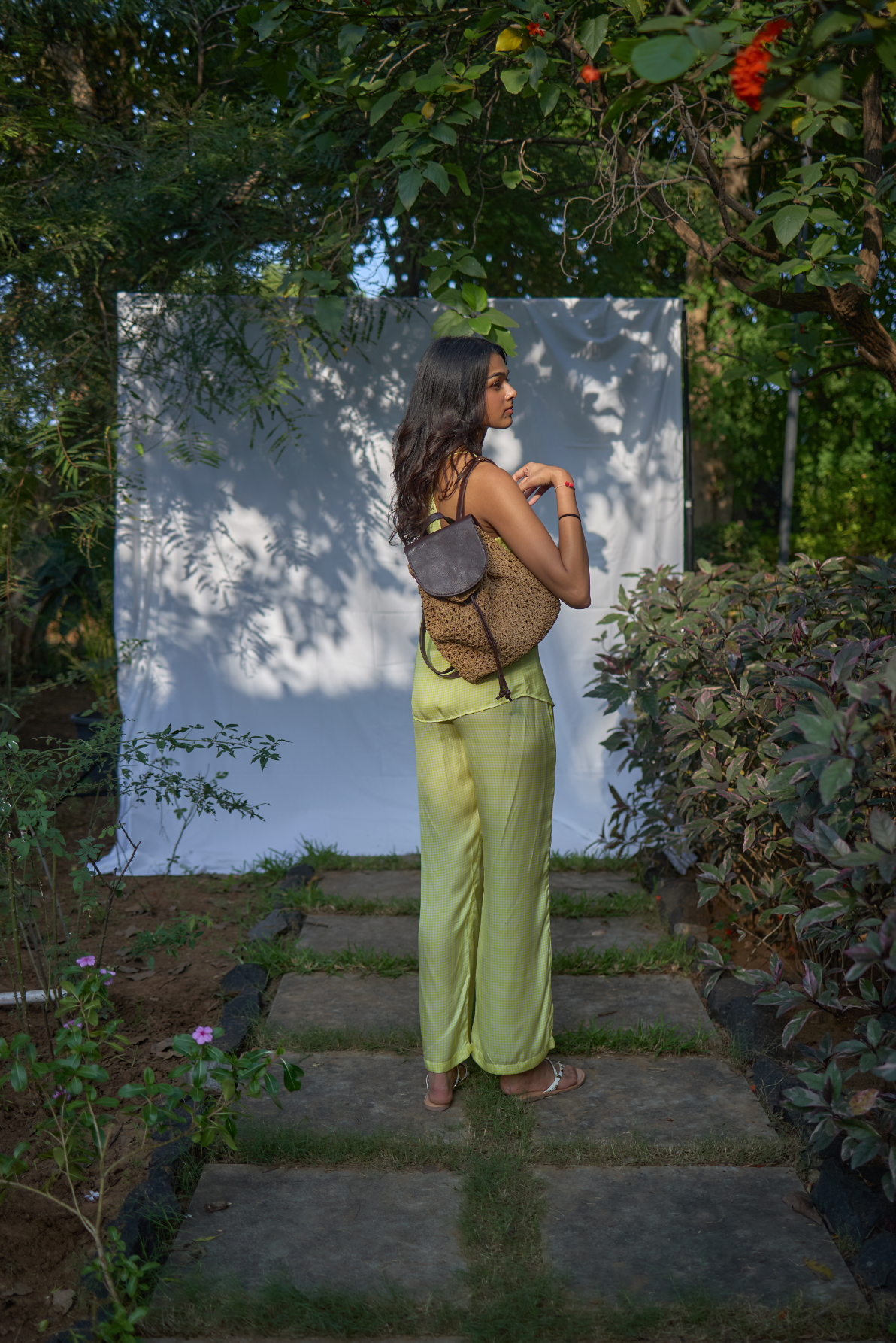 Yellow Houndstooth Pants